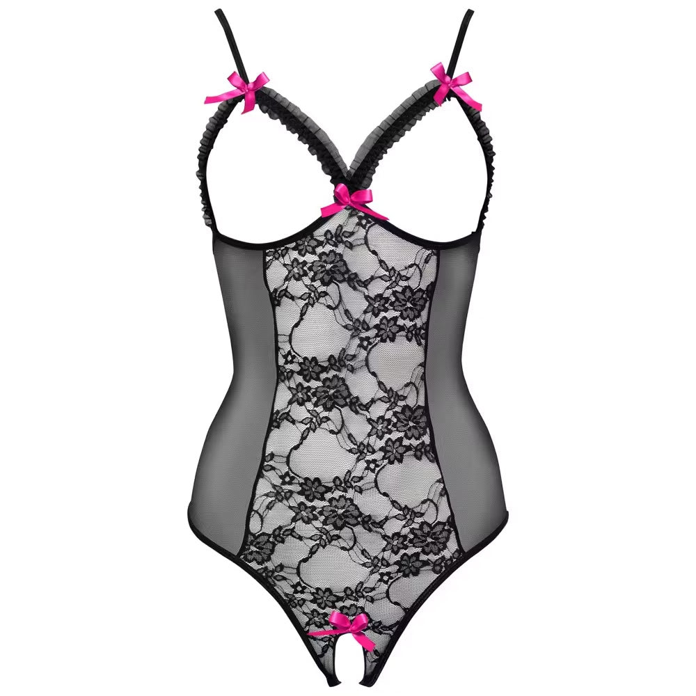 Body ouvert aus Powernet mit Spitze